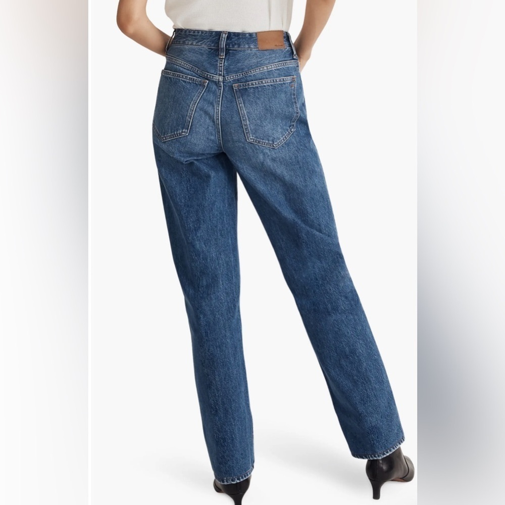 Madewell Low Slung Straight Leg Jeans Palmina Wash 33 - Picture 2 of 10